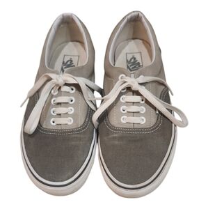 VANS Men's Sz 9 Gray on Gray Tie Lace Up Off the Wall Sneakers Tennis Shoe